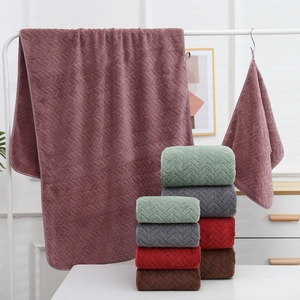 <span class=keywords><strong>Serviette</strong></span> de bain et de visage en molleton corail tricoté warp, ultra absorbante, douce, chaude, vente en gros - Product Image 3
