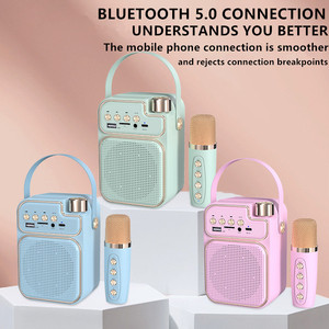 ลำโพงไมโครโฟนสำหรับเด็กไมโครโฟนร้องคาราโอเกะ, ลำโพงมินิไมค์ไร้สายสองตัวสำหรับกลางแจ้งแบบพกพา - Product Image 3