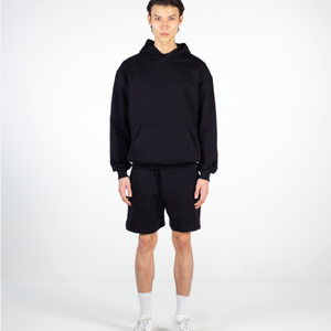 Shorts de sport d'été pour hommes décontractés confortables et amples noirs purs Shorts de plein air pour hommes personnalisés - Product Image 3