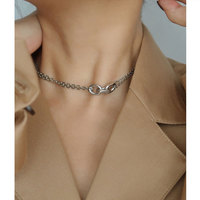 Collier chaîne personnalisé en acier inoxydable plaqué or, anti-ternissement, pour femmes, vente en gros