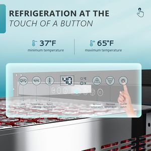 Réfrigérateur à double tiroir sous comptoir Euhome 24 pouces en acier inoxydable, refroidisseur de boissons extérieur pour patio, autonome et sans givre - Product Image 4