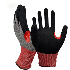 18 Gauge Foam Nitrile ANSI A6 Cut Proof Gloves Products Oilfield Glove for Construction Touchscreen Gloves Customizable