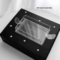 Boîte de rangement transparente en acrylique Simple Angel, organisateur de bureau pour tampons et badges, personnalisable en usine, nouveaux produits très demandés