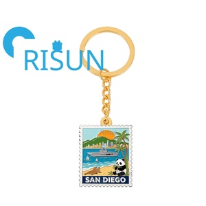 Portachiavi Souvenir Personalizzato all'Ingrosso con Tema Spiaggia di <span class=keywords><strong>San</strong></span> Diego, California: Palma, Surf, Leone Marino - Product Image 6