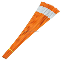 Piquet de neige détachable haute visibilité en fibre de verre solide, marqueur de voie réfléchissant en PRV, piquet de neige flexible en fibre de verre, poteau de déneigement