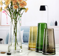 Vase de luxe en métal doré de style européen, vase en verre de décoration de mariage pour la maison