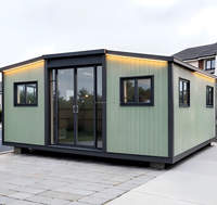 Kostengünstiges 20-Fuß Vorgefertigtes Erweiterbares Haus aus Verzinktem Stahl mit Doppelflügeln als Container-Büro für Baustellenunterkünfte