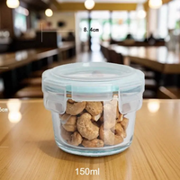 Ensemble de rangement en verre pour la cuisine, multi-capacités et multi-tailles, boîte à lunch respirante et fraîche allant au micro-ondes.