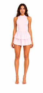 Sleeveless A-Line Mini <b>Dress</b> With <b>Ruffles</b> <b>For</b> <b>Women</b> Summer Casual Wear - Product Image 2