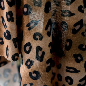 قماش جيرسيه مصقول بتصميم مخصص 100% بوليستر منسوج بنقشة الفهد والحمار الوحشي - Product Image 5