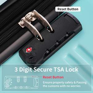 Ensemble de bagages rigides Db Gradient Color avec roulettes pivotantes extensibles, serrure TSA, valise de voyage en polyester de 28 pouces - Product Image 6