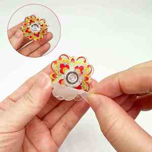 Spinner Antiestrés Personalizado con Diseño Creativo de Mandala, Estilo Retro, Colorido, Pequeño, para Aliviar el Estrés y como Regalo - Product Image 6