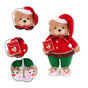 Nouvelle <span class=keywords><strong>figurine</strong></span> d'ours de Noël <span class=keywords><strong>en</strong></span> feutre doux Zaves, design 2026, 33x18cm, cadeau <span class=keywords><strong>pour</strong></span> enfants, ornement de fête à la maison, décoration de table festive - Product Image 6