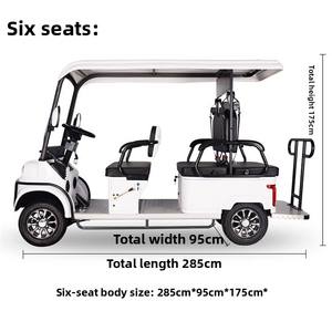 Minibús eléctrico M6, coche turístico <span class=keywords><strong>de</strong></span> cuatro ruedas con seis asientos, vehículo <span class=keywords><strong>de</strong></span> <span class=keywords><strong>alquiler</strong></span> <span class=keywords><strong>de</strong></span> punto escénico con cortina <span class=keywords><strong>de</strong></span> cobertizo escénico - Product Image 4