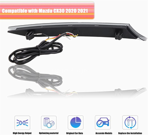 Reflectores de Parachoques Trasero LED, Luz <span class=keywords><strong>Antiniebla</strong></span>, Luces de Freno, Luces Traseras, Lámparas de Señal de Giro, Accesorios para <span class=keywords><strong>Mazda</strong></span> CX30 <span class=keywords><strong>CX</strong></span>-<span class=keywords><strong>30</strong></span> 2019 2020 2021 2022 - Product Image 4