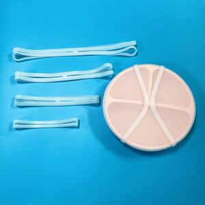 Hot <b>Products</b> H-shaped Food Grade Silicone <b>Rubber</b> Band Silicone Bowl Transparent Silicone Coaster Set H-shaped - Product Image 3