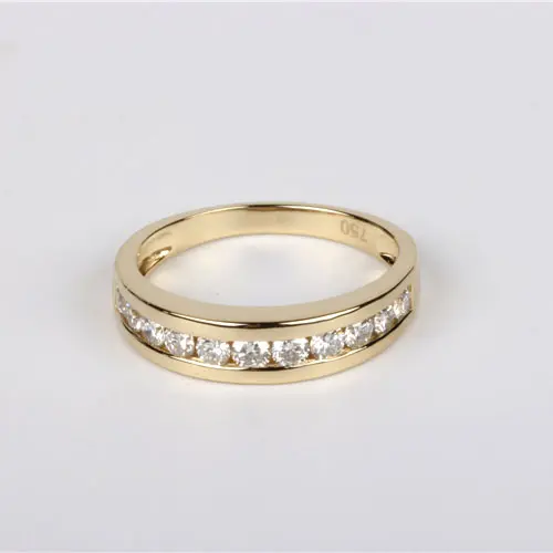 Italy famous jewelry 14 K gold diamonds ring wedding band ring fashion jewelry