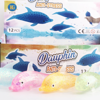 XTQ balle anti-stress sortie d'usine Anti-pression Fidget jouet sensoriel jouet spongieux poudre de paillettes maltose dauphin pour les enfants