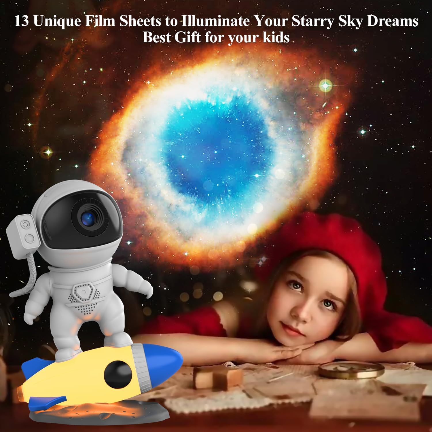 宇宙飛行士 LED星空投影ライト スタープロジェクター 360°回転 ヘッド付き Amazon.co.jp: Ulableスタープロジェクター 宇宙飛行士の星空