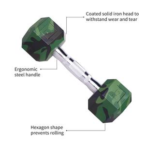 Manubri Esagonali in Ghisa con Impugnatura in Metallo, Camouflage PEV, Produzione Personalizzata all'Ingrosso - Product Image 4