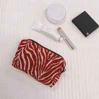 Dompet Zero Gaya Vintage Bordir Tangan dari Katun dan Linen dengan Kanvas untuk Tas Penyimpanan Kosmetik