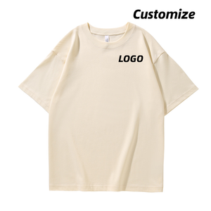 Z-3994 T-shirt da uomo estiva alla moda, casual, a maniche corte, tinta unita, vestibilità ampia, personalizzabile con logo, in cotone, all'ingrosso - Product Image 3