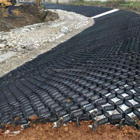 Géocell en plastique nid d'abeille texturé et perforé HDPE, prix fabricant, grille de gravier, géocell pour la construction routière
