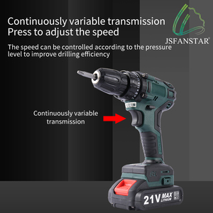 Modelo económico 21V potencia inalámbrica 10mm taladro de impacto eléctrico con 2 baterías - Product Image 3