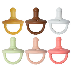 Chupete de silicona para bebés TIETIA de 0 a 3 <span class=keywords><strong>meses</strong></span>, juguete de dentición ortodóntico sin BPA, chupete de tetina redonda suave para el día y la noche - Product Image 6