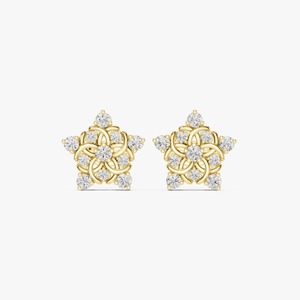 Pendientes de Diamantes Florales Elegantes de la Mejor Calidad para Mujer con Brillantes Piedras de Circonia Cúbica para Uso Diario y de Fiesta, Joyería en Venta - Product Image 1