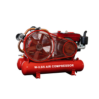 W-3.5/5 Compresseur d'air à piston diesel pour moteur minier 3.5m ³/min 5bar Compresseur d'air à piston avec double réservoir