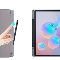 Coque de nuit en TPU avec porte-stylo, étui de protection avec Angles multiples, coque Folio, pour tablette Samsung S6 P610 P615