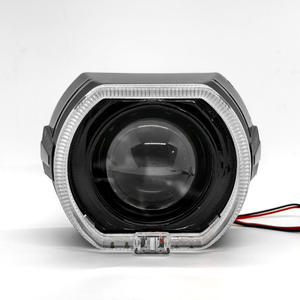 Minimalist 3 Inch Chromed LED Headlight <b>Projector</b> Lens Shrouds Angel Eyes Cover Adjustable 12V Automobile Assembly for Land - Product Image 4