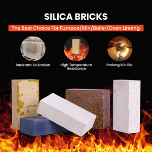 Cámara de combustión de ladrillos de sílice de expansión térmica cero, ladrillo refractario de sílice para horno de Tanque de vidrio - Product Image 3