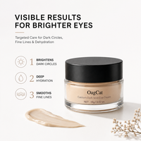 Crème Contour des Yeux Végane Anti-Cernes et Anti-Rides à Double Action Protéinée, au Rétinol, Vitamine C et Niacinamide, Marque Blanche