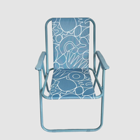 Chaise de plage pliable moderne en métal léger avec poches latérales en tissu polyester pour l'extérieur – Vente en gros