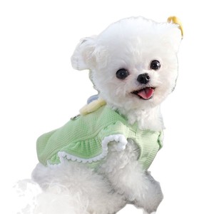 Harnais à volants avec petite fleur pour <span class=keywords><strong>chien</strong></span>, laisse incluse, pour Bichon Frisé, petit chiot, Yorkshire Terrier, Malteuse – Cadeau de Pâques pour animaux de compagnie - Product Image 5