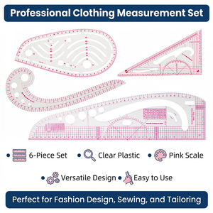 Juego <span class=keywords><strong>de</strong></span> Reglas <span class=keywords><strong>de</strong></span> <span class=keywords><strong>Curva</strong></span> <span class=keywords><strong>Francesa</strong></span> para Costura JP 55-6, Plantilla <span class=keywords><strong>de</strong></span> Dibujo para Medir, Confeccionar y Diseñar Ropa - Product Image 3