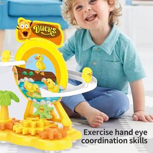 El más nuevo rompecabezas para niños Diy pequeño juguete de construcción de estacionamiento 360 <span class=keywords><strong>Rolling</strong></span> Cute Bricks Gear <span class=keywords><strong>Duck</strong></span> Track Toys - Product Image 2
