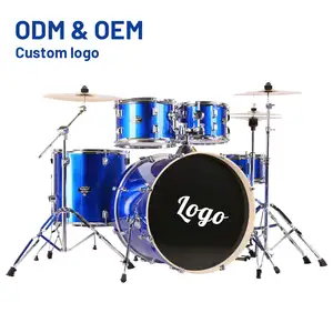 高品質メープルアダルトジャズクラシックドラム4シンバル5ドラムスツール付き5色