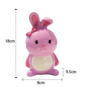 Vendita calda per bambini portamonete in ceramica classica Custom Made a forma di coniglio rifinitura ceramica salvadanaio per la decorazione domestica - Product Image 3