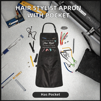 Tablier de coiffeur Deya en toile avec poche, lavable en machine, uniforme de salon pour coiffeurs et barbiers (C-Truly Hair Stylist Apron)