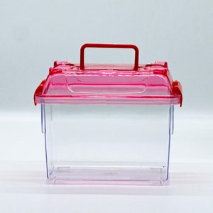 Hot Sale Portable <strong>Plastic</strong> Cup with Animal Pattern Snap Button Closure <strong>Terrarium</strong> Fish Tank for Betta Fish Reptile WN Series - Product Image 1