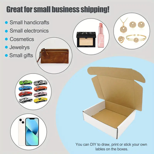 Giá rẻ Craft bao bì Trọng lượng nhẹ gửi thư đóng gói nhỏ vận chuyển hộp trắng các tông sóng hộp bưu phẩm cho doanh nghiệp nhỏ - Product Image 2