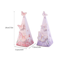 Boîte à bonbons en forme de papillon 3D, boîte cadeau pour fiançailles, boîte vide, fabrication sur mesure, vente en gros