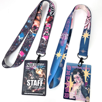Lanière en polyester avec pochette pour badge d'identification, sangle de cou durable, logo personnalisé imprimé pour le personnel, exposition, carte d'identification de bureau