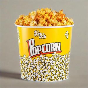 ถังป๊อปคอร์นแบบย่อยสลายได้ถังกระดาษเคลือบ PE สำหรับบรรจุภัณฑ์อาหารโลโก้แบบกำหนดเองสำหรับถังใส่กระดาษเคลือบสำหรับคุกกี้ข้าวโพด - Product Image 1