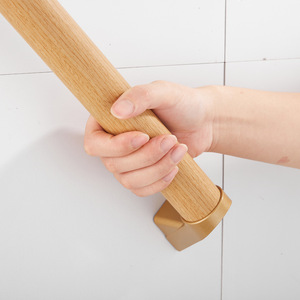 Barre d'appui adaptée L380, finition grain de bois, antidérapante, pour salle de bain et toilettes - Product Image 2