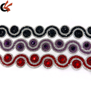 Adorno Decorativo para <span class=keywords><strong>Vestidos</strong></span> de Fiesta, Cuentas de Resina Moradas y Transparentes, Adorno de Pedrería Termoadhesivo - Product Image 6
