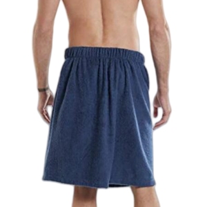 Men's Wearable <strong>Velcro</strong> Bath <strong>Towel</strong> Solid Color Hotel <strong>Wrap</strong> with Pocket for Beach or Bath Use - Product Image 6